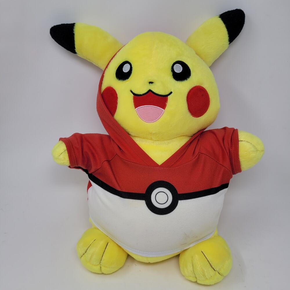 Anniversary 18" Build A Bear Pokemon Pikachu Plush Retired Hoodie WORKING Soundb - Picture 2 of 5